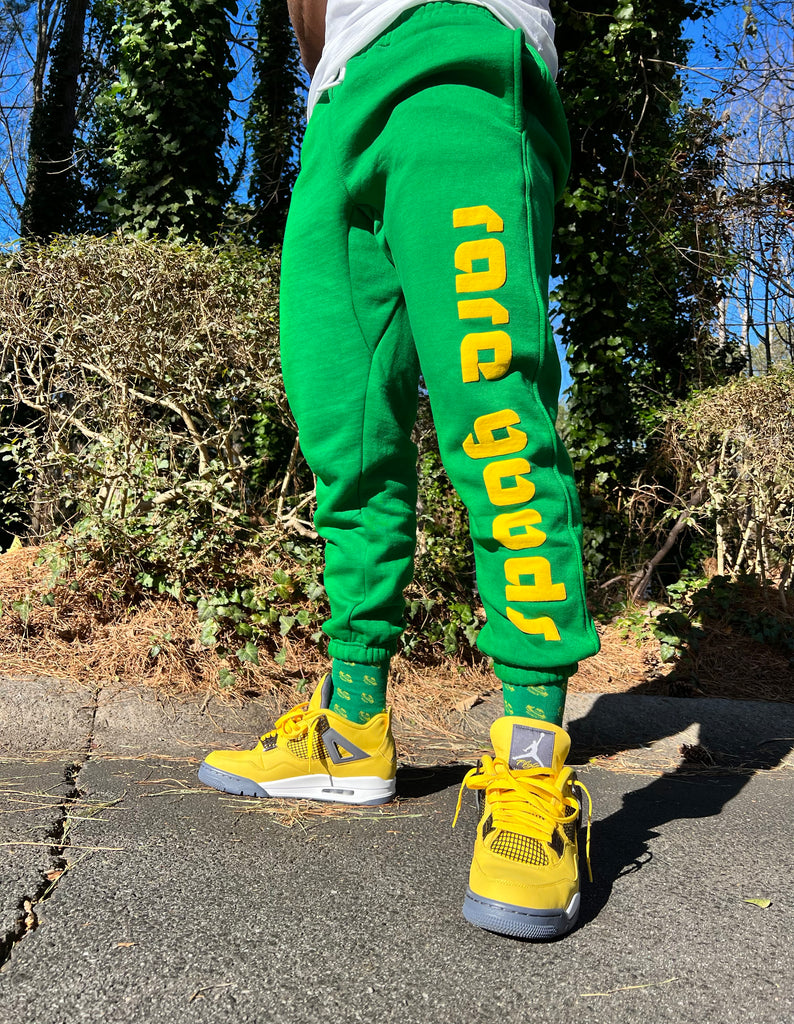 Green & Yellow Sweat Pants – Rare Goods Clothing