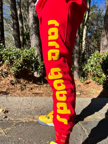 Red & Yellow Sweat Pants – Rare Goods Clothing